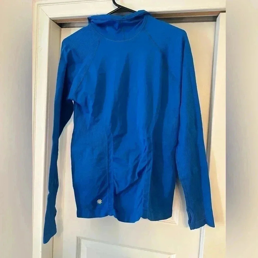 NWOT Athleta Tracker Hoodie 138497 Royal Blue Size Large Pullover MSRP $89